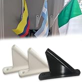Small Flag Holder for Wall Mount - Mini Flag Holder for 1/4 inch (7 mm) Size Dowel Rod/Flags Pole - Miniature Flags Rack for Children's Rooms, Shops, Classrooms and Offices - 3 Pack