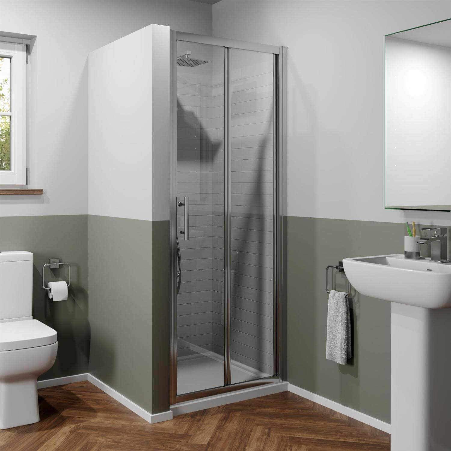 WxH Buy 2 Doors to Create L Shape Corner Entry Shower Enclosure 6mm