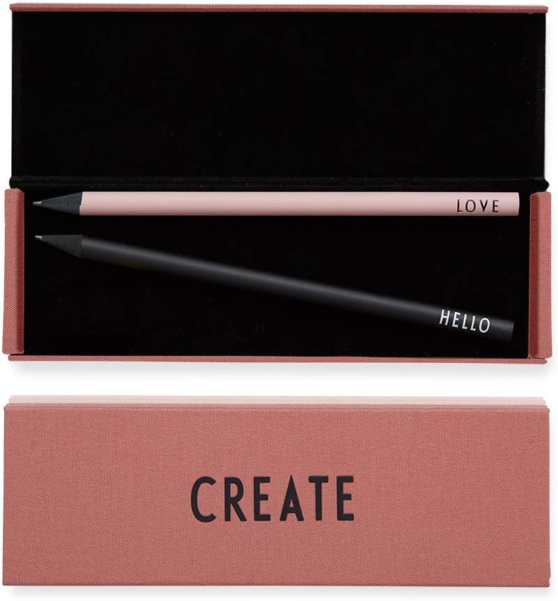 Design Letters Pink Hard Shell Create Pencil Case for Pen Pencil, Eraser, Ruler Ideal Stationary Storage Gift for Work and School