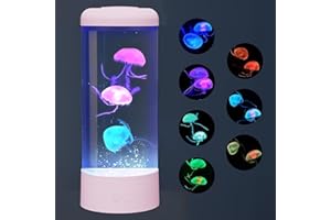 DEDESESE Pink Super Large Jellyfish Lamp Jelly Fish Night Light LED Aquarium Table Lamp 9 Color Changing 2 Modes Home Decor Night Light for Girls Women Ideal Gift