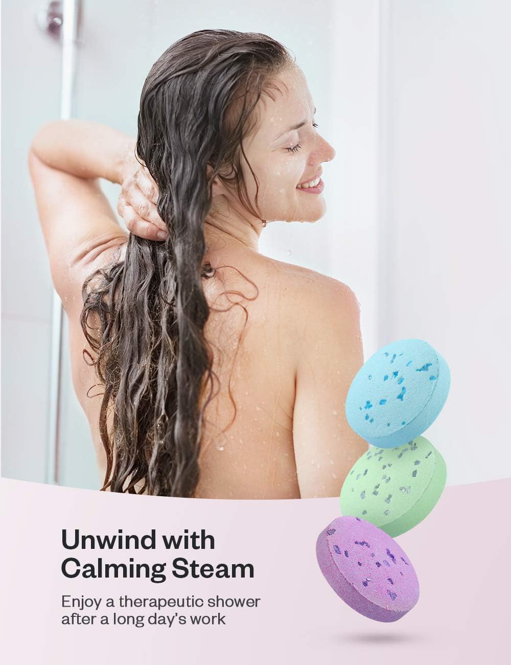 Shower Bomb Tablets Aromatherapy Bath Bombs with Pure Essential Oils 16-Piece Shower Fizzers Streamers Melts Vapor for Home Spa Gift Set: Health & Personal Care