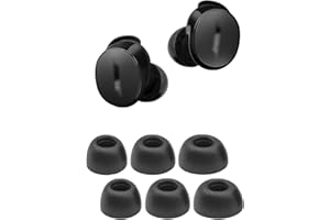 Klowcok Replacement Memory Foam Ear Tips for Bose QuietComfort Earbuds, Comfort Fit(3 Pairs, S/M/L, Black)