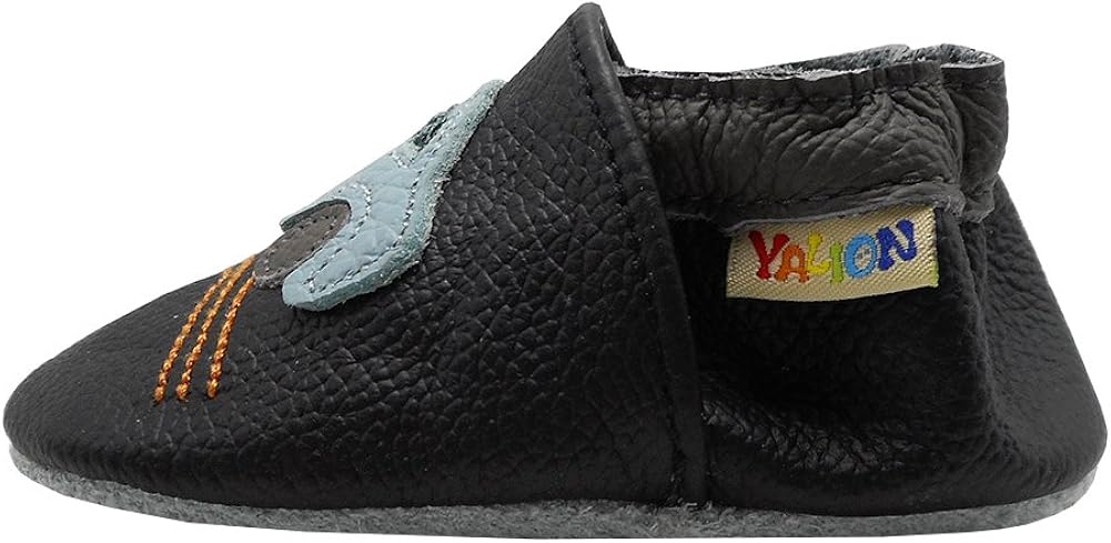  | YALION Baby Boys Girls Shoes Crawling Slipper Toddler Infant Soft Leather First Walking Moccasins | Slippers