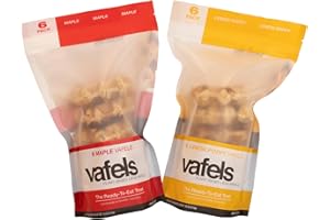 VAFELS Plant-Based Liège Wafel - Organic Pearl Sugar Infused Belgian Waffle | Vegan | Small-batch | Handmade with Brioche-Based dough | Sports Nutrition Waffle & Healthy Snack |