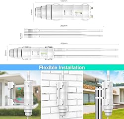 WAVLINK AC600 Outdoor WIFI Range Extender,Dual Band
