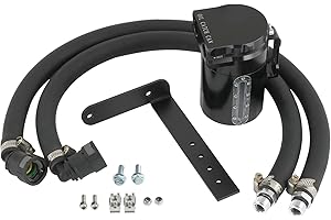 Oil Catch Can Kit Oil Separator Reservoir Tank with Sight Glass Compatible with Ford F150 5.0L/2.7EB/3.5EB 2011-2023，Raptor 3