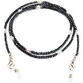 humlbird Mask Lanyard Eyeglasses Chain Healing Crystal Beaded Sunglasses Chains with Pearl for Women