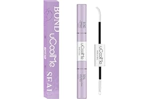 uCoolMe Lash Bond and Seal Waterproof 10ML for Lash Clusters 144Hours SuperStrong Long-Lasting Non-Irritating Eyelash Glue for DIY at Home(White,10ML)