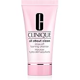 Clinique All About Clean Rinse-Off Foaming Facial Cleanser With Hyaluronic Acid + Glycerin For Oily Skin Types | Dissolves Ma