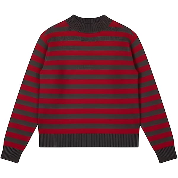 red and green striped sweater dress Whispering Woods Hunter Green Stripe Knit Sweater main image 1