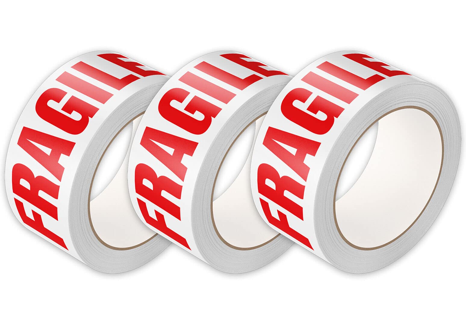 3 Rolls of Fragile Packaging Tape- 48mm x 66m- Very Strong Parcel Fragile Tape- Highly Visible on Parcels and Boxes- Provides Very Strong Seal. FRAGILE TAPE