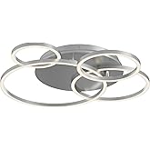 AFX Orbit 24'' LED Semi Flush Mount - 120V - 57W - 5 CCT - Satin Nickel