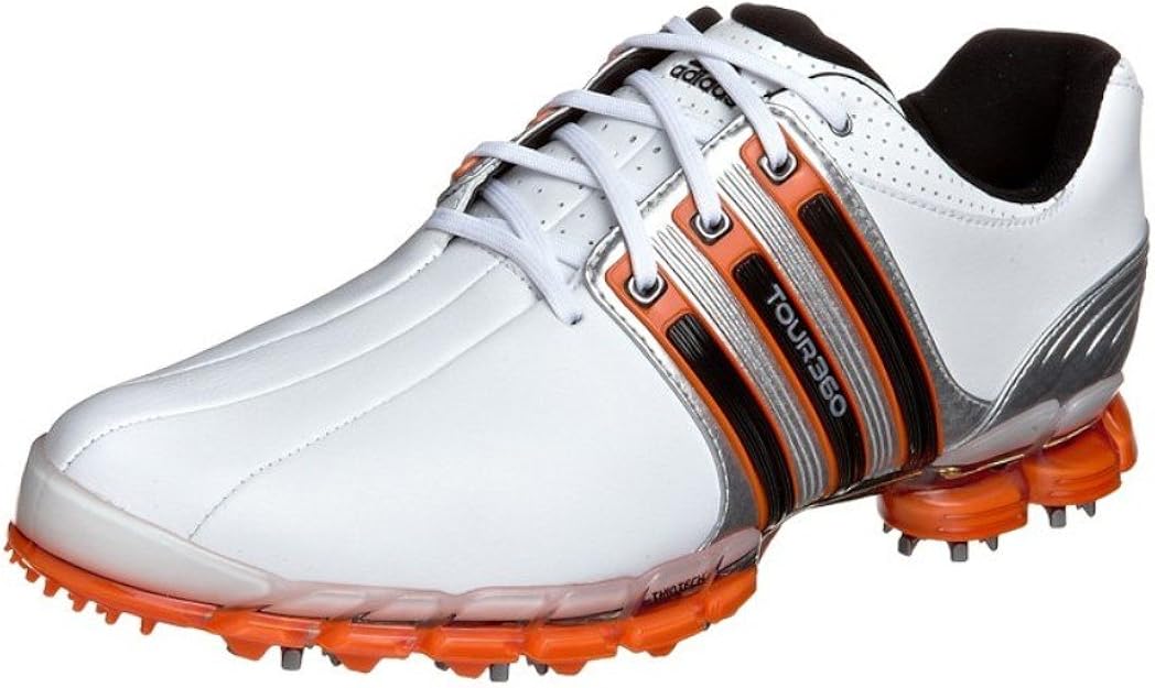 Adidas Tour360 ATV Tour 360 Golf Shoes White/Metallic Silver/Energy Men's 12.5 M Golf