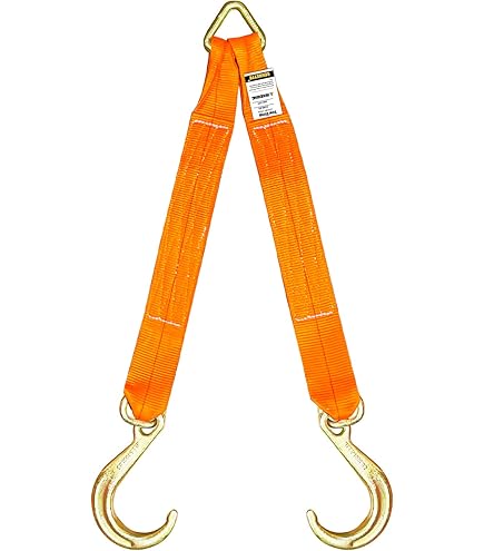 V-Bridle Strap 2" X 4' W/Snap Hooks/Cordura Sleeve And Axle Strap, D Ring Middle, 4700 Lbs Capacity Heavy-Duty Tow Straps For UTV ATV Truck Car Tractor SUV