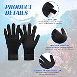 AUAUY 3mm Neoprene Wetsuit Gloves with Adjustable Wrist Strap - Anti-Slip view 3