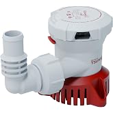 Attwood 5606-7 Tsunami Mk2 T500, 12V, Manual Bilge Pump, 500 GPH, with Fittings (Elbow &amp; Straight), Direct Replacement for Attwood 4606-7
