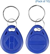 LIBO 10x T5577 RFID Key Fobs 125KHz Programmable Access Control ID Tags Blue view 2
