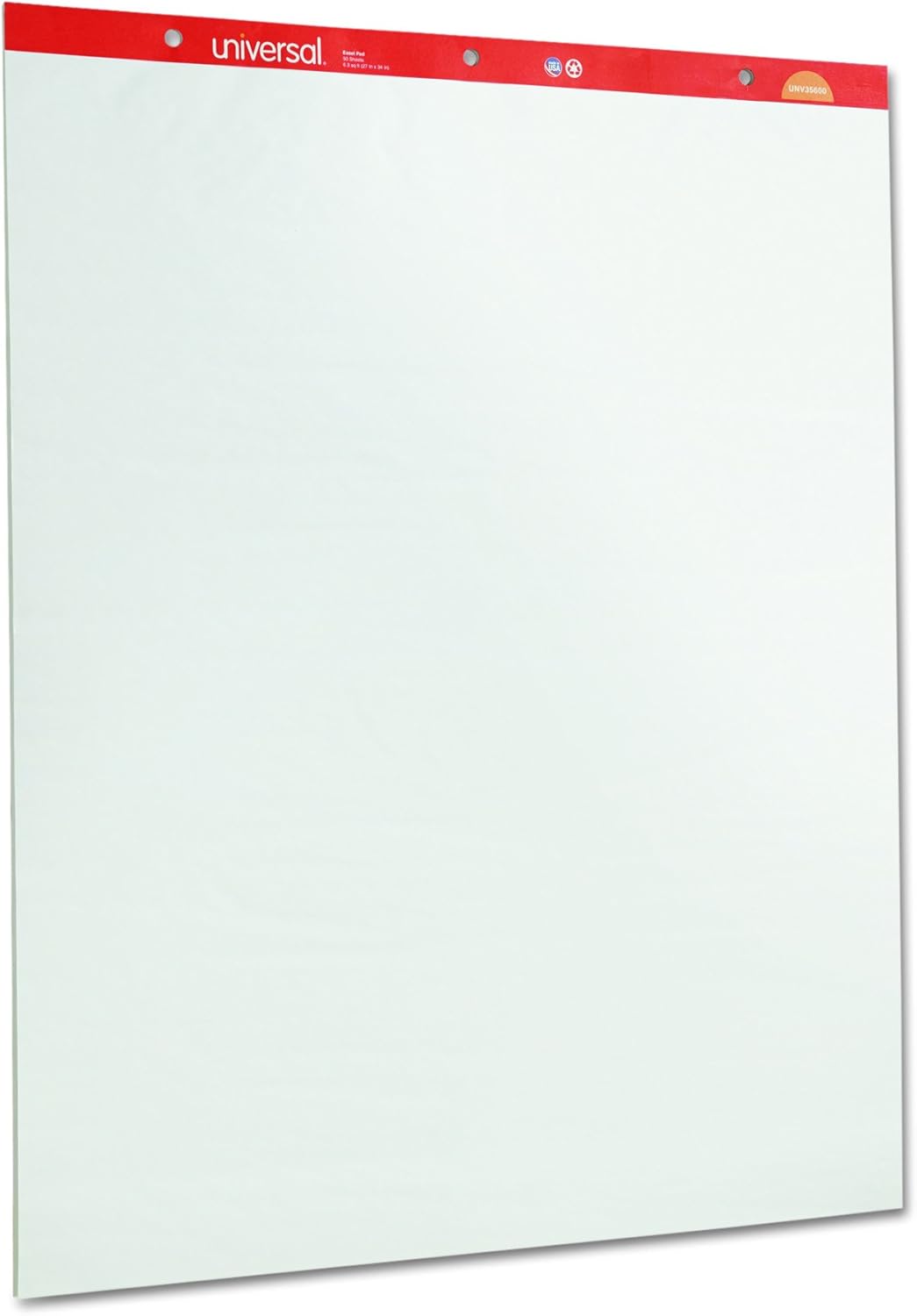 Universal 35600 Recycled Easel Pads, Unruled, 27 x 34, White, 50 Sheet (Case of 2) : Office Products