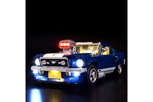 BRIKSMAX Led Lighting Kit for Ford Mustang-Compatible with Lego 10265 Building Blocks Model- Not Include The Lego Set