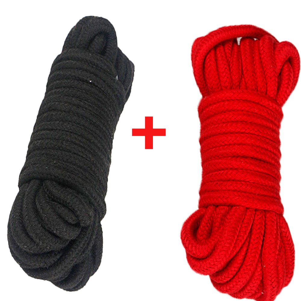 Moonight [Pack of 2/3/4] Long Soft Rope -32-Foot 10m,64-Foot 20m Soft Twisted Cotton Rope Utility Rope(2/3/4pcs, 10M/20M)(2pcs,20M)