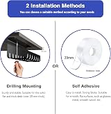 HOMMAND Under Desk Cable Management Tray 2 Pack Steel w/ Adhesive & Screw Mount view 3