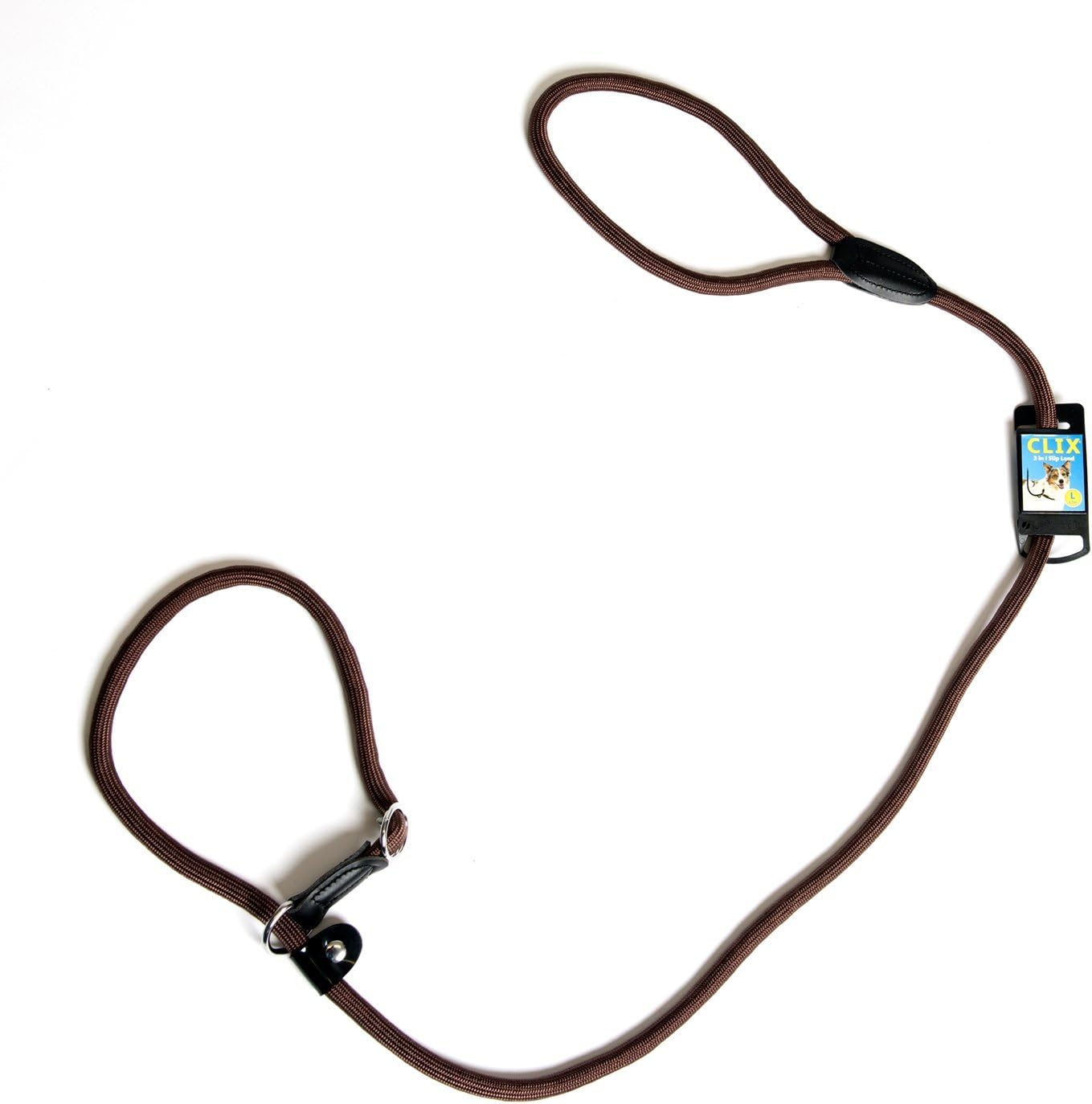 COMPANY OF ANIMALS 3-in-1 Slip Lead for Dogs Size Small, Brown, 1.2m, All in One Headcollar, Leash & Collar, Easy to Use - Image 3