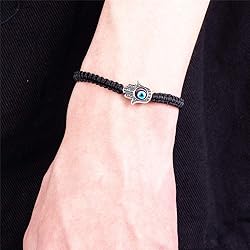 yipima Handmade Red Black String Evil Eye Hamsa