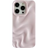 Caseative for iPhone 14 Pro Case, Pink | Water Ripple Pattern Wave