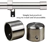 Jcassan 2 Pcs Curtain Rod Covers Ends Finials Stainless Steel Color view 4