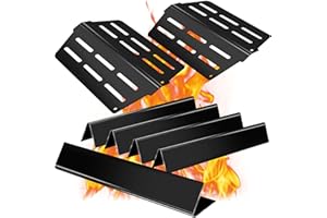 Paayox 7620 7622 Flavorizer Bars 17.5 Inch and Heat Deflector for Weber Genesis Grill Parts Genesis 300 320 330 S310 E310 Grill Parts with Front Control, Grill Replacement Parts for Weber 7621 65505