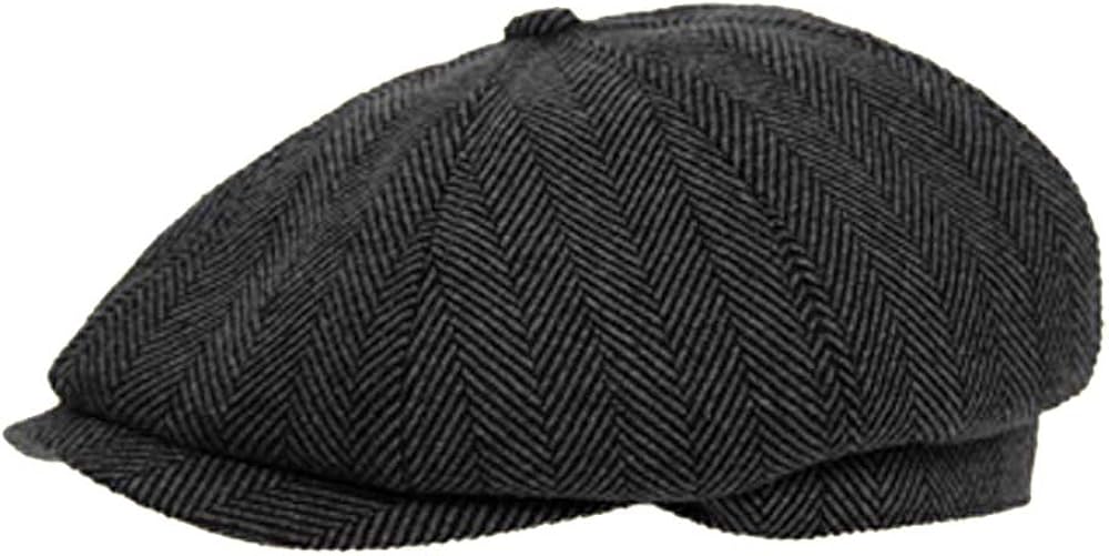 herringbone tweed cap
