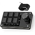 SIKAI CASE Programmable Macro Keyboard,6 Key Macro Mechanical Gaming Macro Keypad,Custom Knob KeyPad, Hot swappable Switch Gaming Keyboard,Wired programmable keypad with Drawing Programming Video