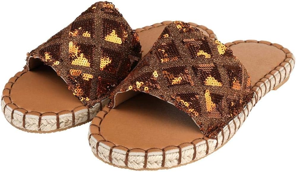 Amazon.com | Gets Women's Espadrille Trendy Platform Slide Sandals Slip On Flat Casual Summer 