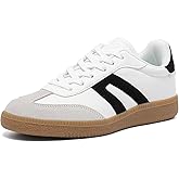 Women's Retro Gum Sole Fashion Sneakers-Lace Detail Casual Retro Walking Shoes-Gum Sole Casual Tennis-Anti Slip Trainers