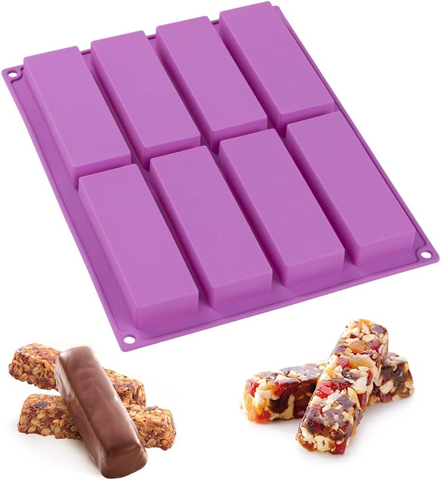 ake Rectangular Granola Cereal Energy Bar Mold, Silicone Mold 4.5