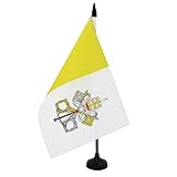 Vatican City Table Flag 5'' x 8'' - Vatican Desk