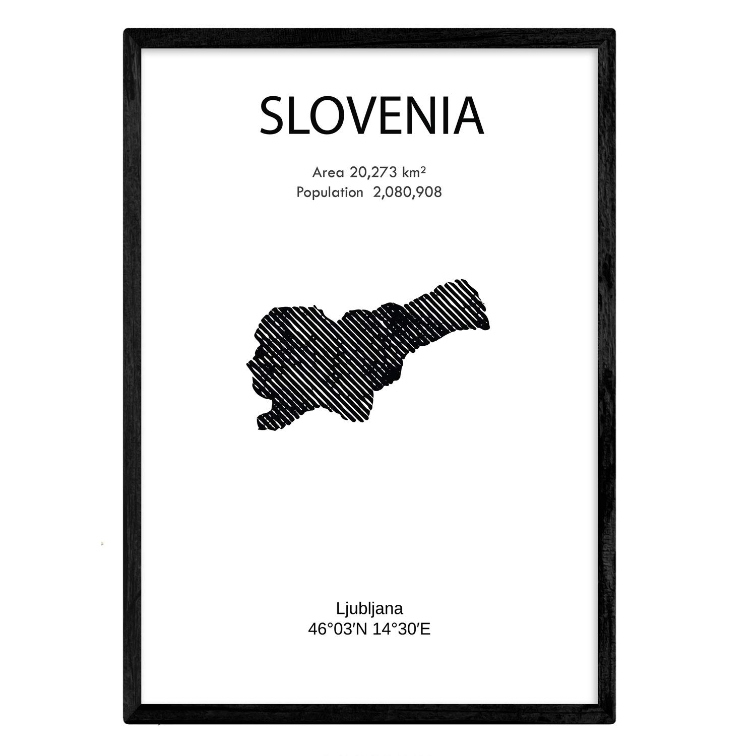 Nacnic Poster of Slovenia. Sheets of countries and continents. A3 size — image 1