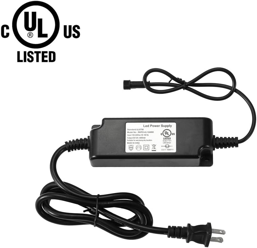 FVTLED Power Adapter, Transformer, Power Supply UL Listed UL8750 DC 12V 30W US Plug for LED Deck Lights Kit