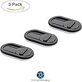 Webcam Cover | Black Slider (3 Pack) Laptop Camera Cover Slide | Protects Computer & Smartphone Camera Against Hackers Swiss Made Webcamera Slider | Web Cam Blocker