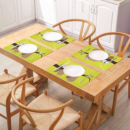FloraGrantnan mesas de lino aislante térmico para cocina, comedores de