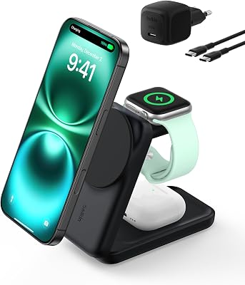 UltraCharge Cargador Inalámbrico Magnético con Qi2 de 25 W - Negro