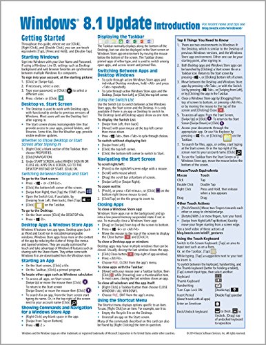 Windows 8.1 Update Quick Reference Guide: Introduction (Cheat Sheet of Instructions, Tips & Shortcut by Beezix Inc.