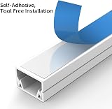 shinfly 4.8m Cable Trunking White 15x10mm Self Adhesive 12 Ducts Kit view 4