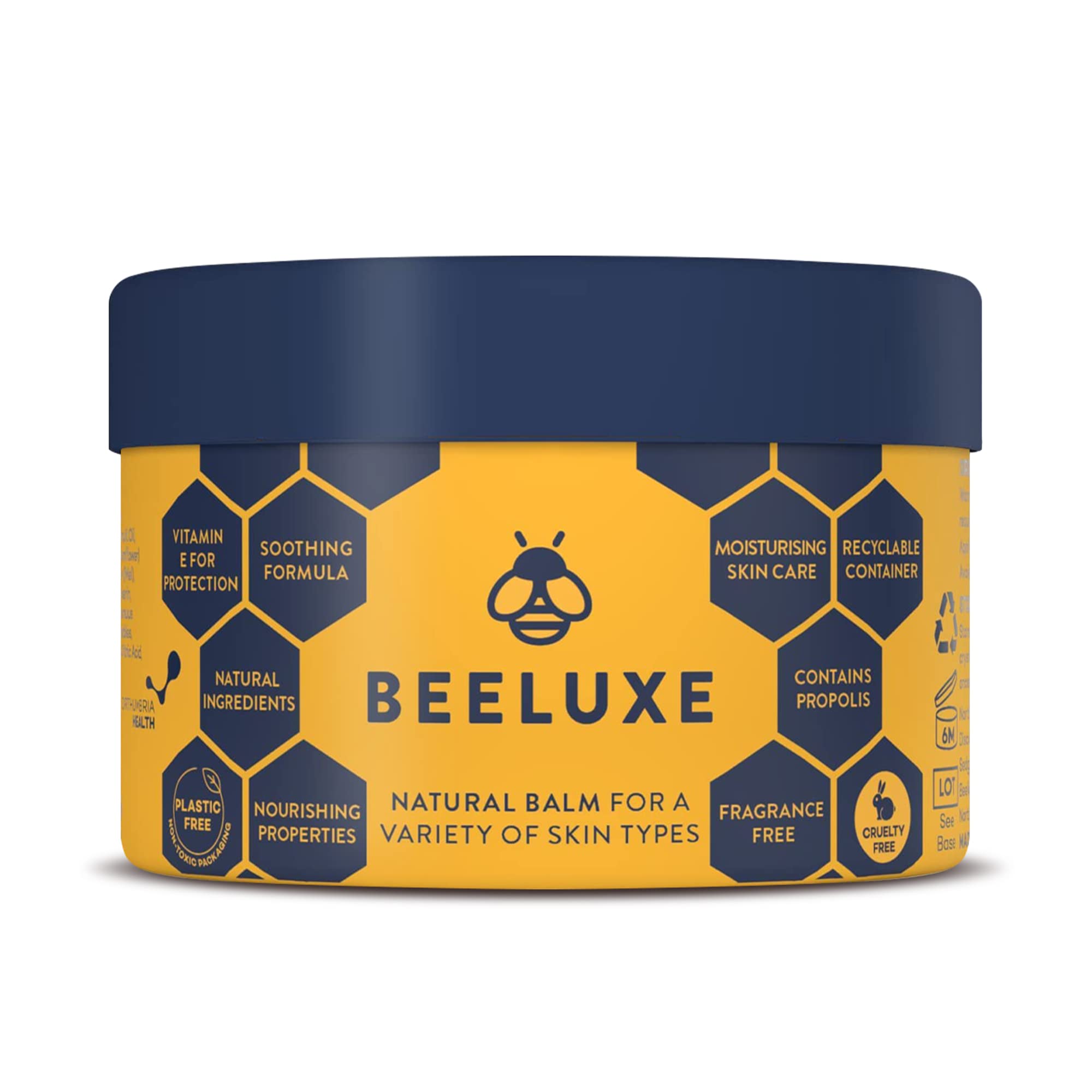 Beeluxe Multi-Purpose Moisturising Skin Balm 50ml, For Dry, Sensitive & Normal Skin, Suitable for Babies, Children & Adults, Natural Ingredients, Cruelty Free