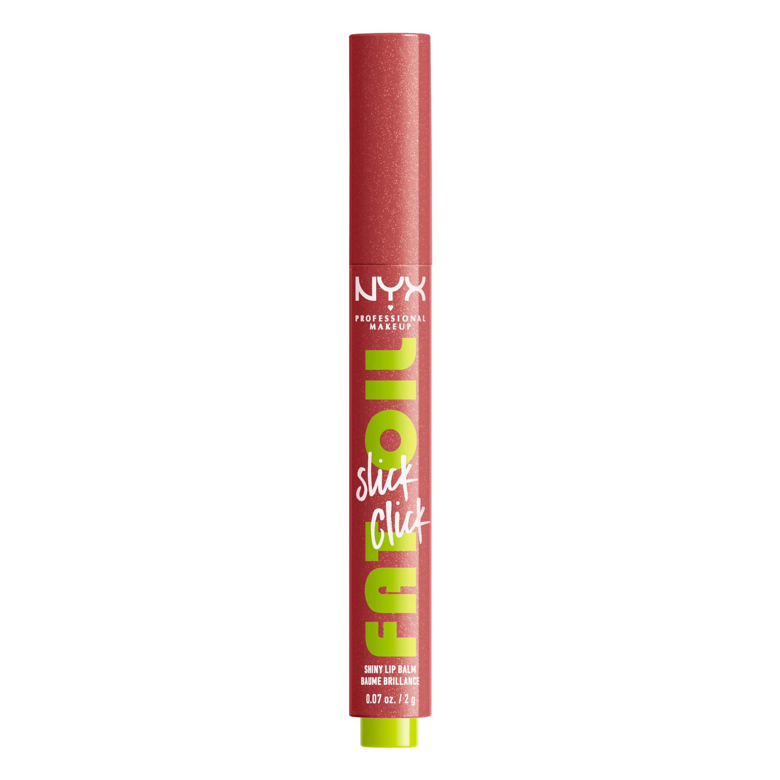 NYX Professional Makeup Lip Balm, A Hint of Colour, Infused with Oils for Long Lasting Hydration, Lightweight & Vegan Formula, Fat Oil Slick Click,No Filter Needed