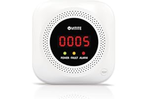 Plug-in Natural and Propane Gas Detector; VITITE Digital Gas Alarm for Home, RV, and Kitchen; 24/7 Gas Monitor Sensor for LPG, LNG, Methane, Butane