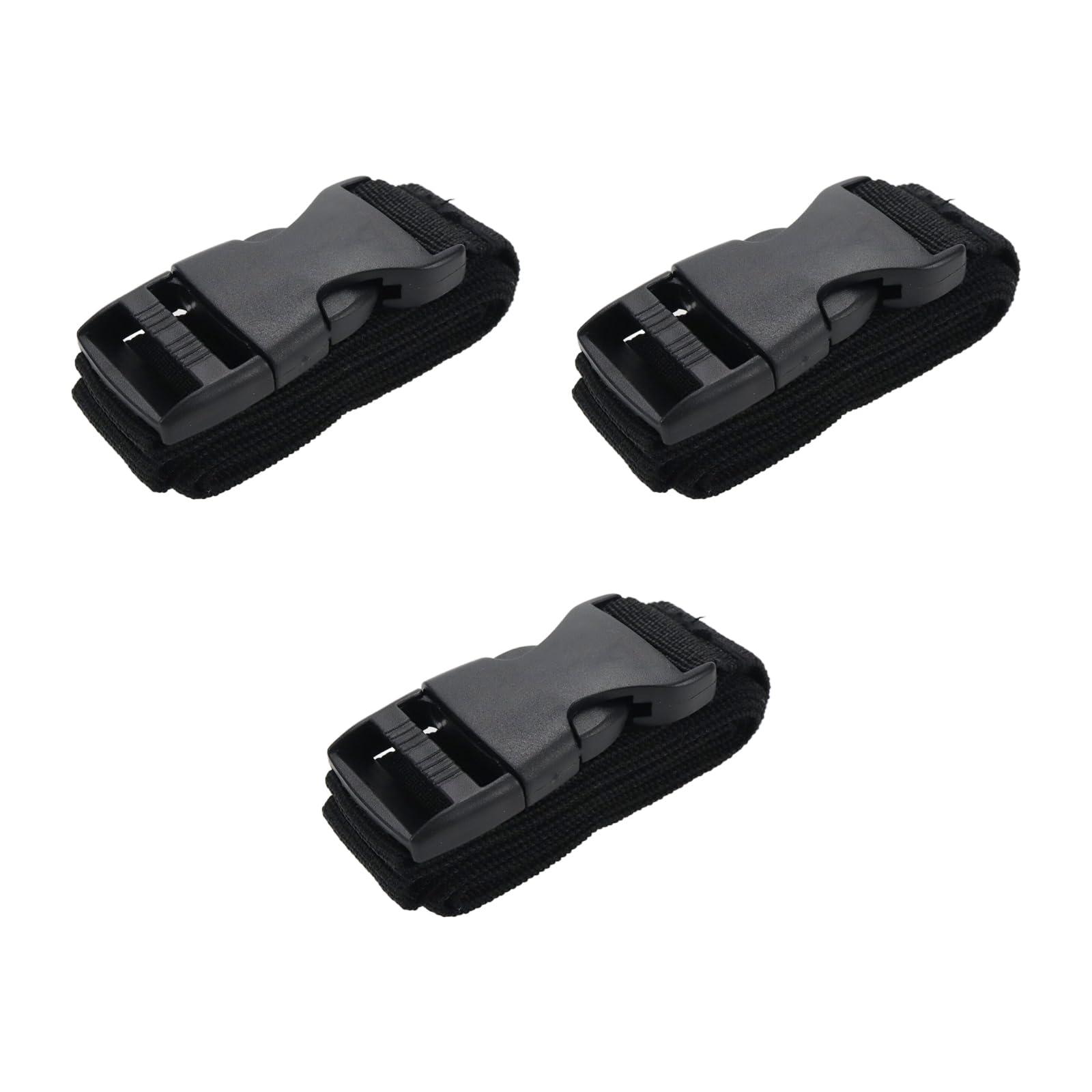 Photo 1 of S SYDIEN 3Pcs Tie Down Straps Black Adjustable Nylon Strap with Buckles 1" x 47" (3.9ft) Straps with Quick Release, Lashing Strap for Backpacking, Outdoor Activities