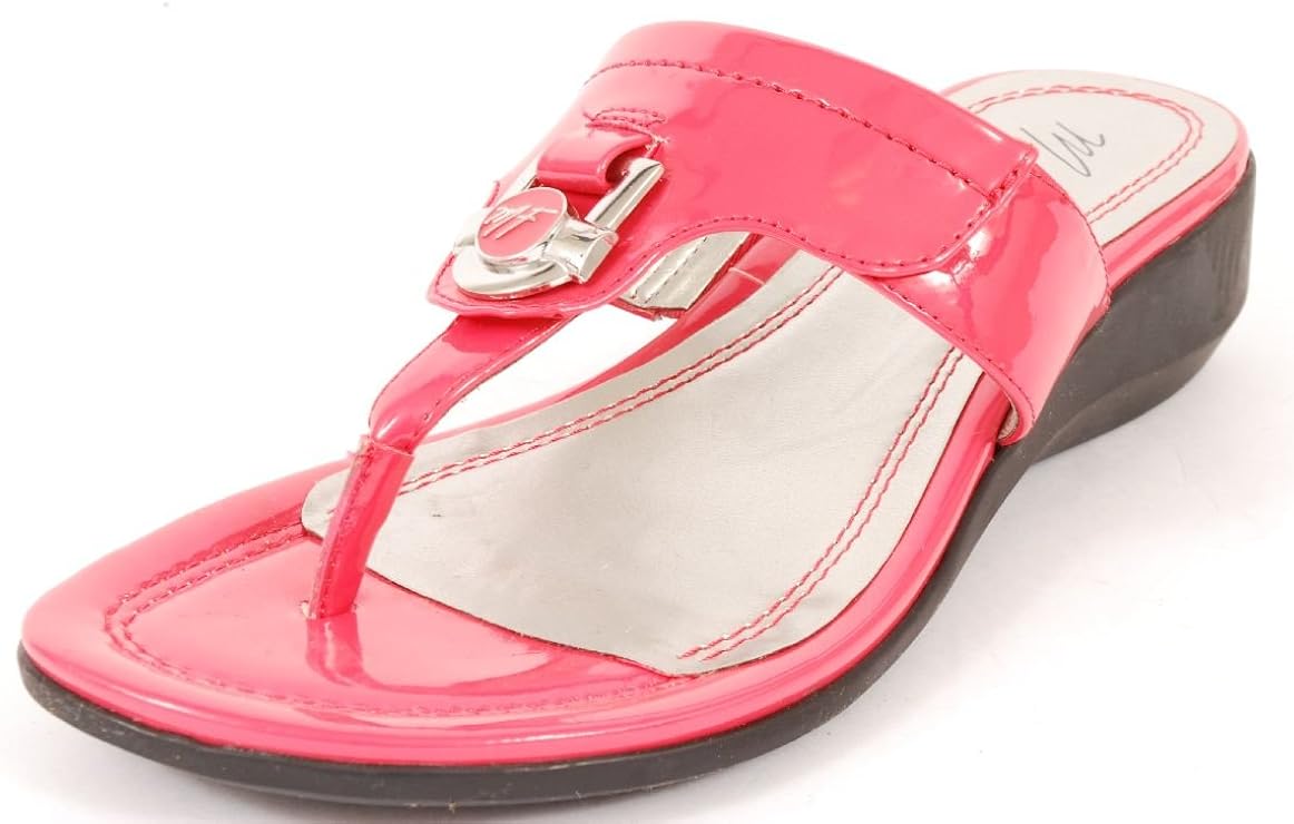 Amazon.com | Marc Fisher Arock Womens Pink Open Toe Thongs Sandals Shoes (Flip Flops) - Size 10 