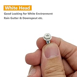 Allkeen #8 x 1/2" Self-Tapping Gutter Screws White