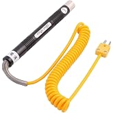 Xnrtop K-Type Thermocouple Surface Temperature Probe Sensor, -50 to 500℃ | K-Type Contact Temperature Probe for Multimeter &amp; HVAC, Fast Response Surface Sensor for Griddle, Frying Pan and Soldering